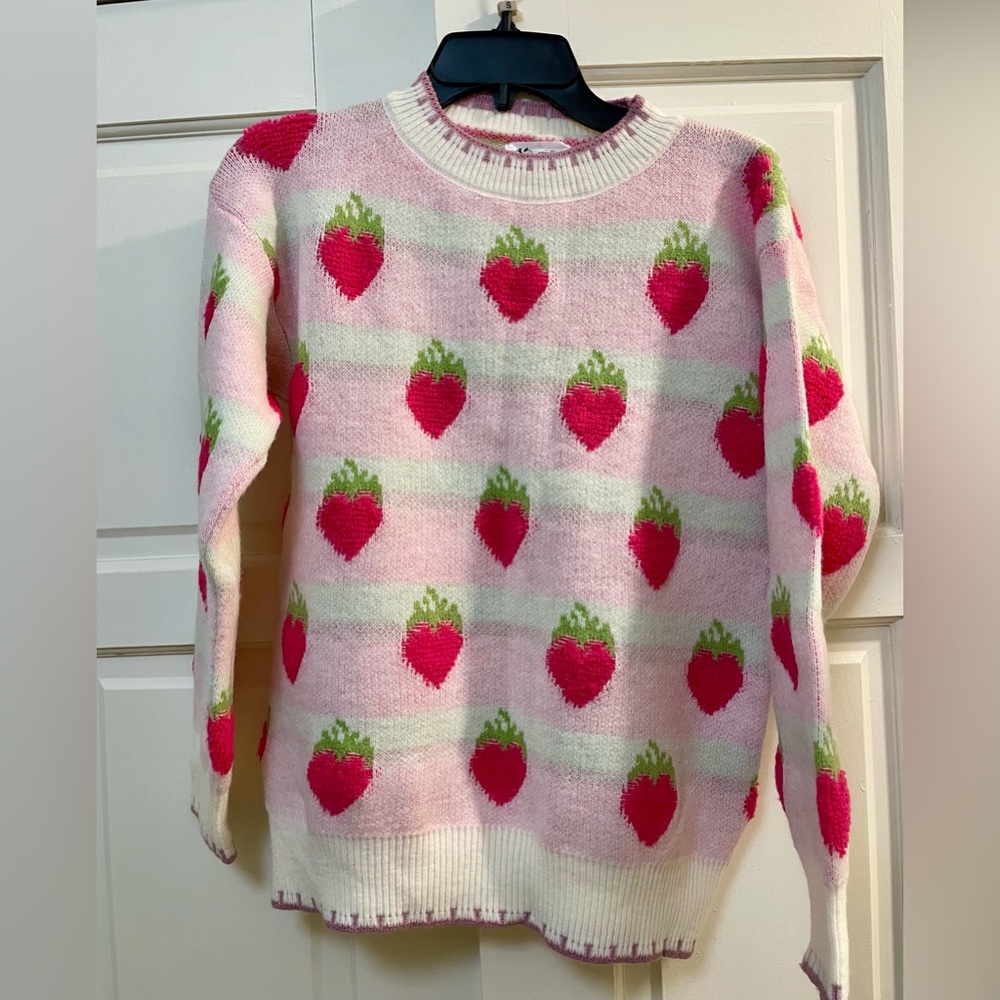 Strawberry Print Sweater